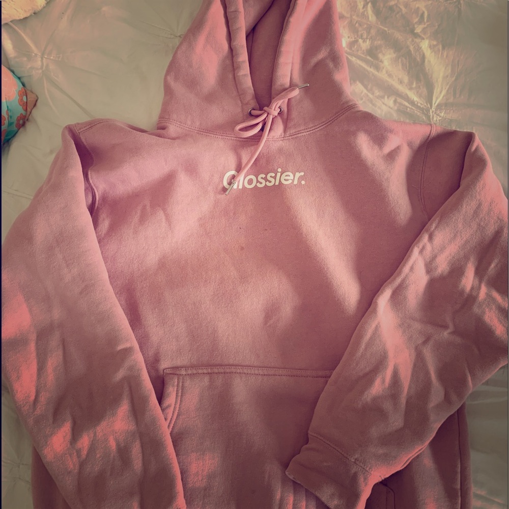 Glossier Pink Hoodie 🎀 small